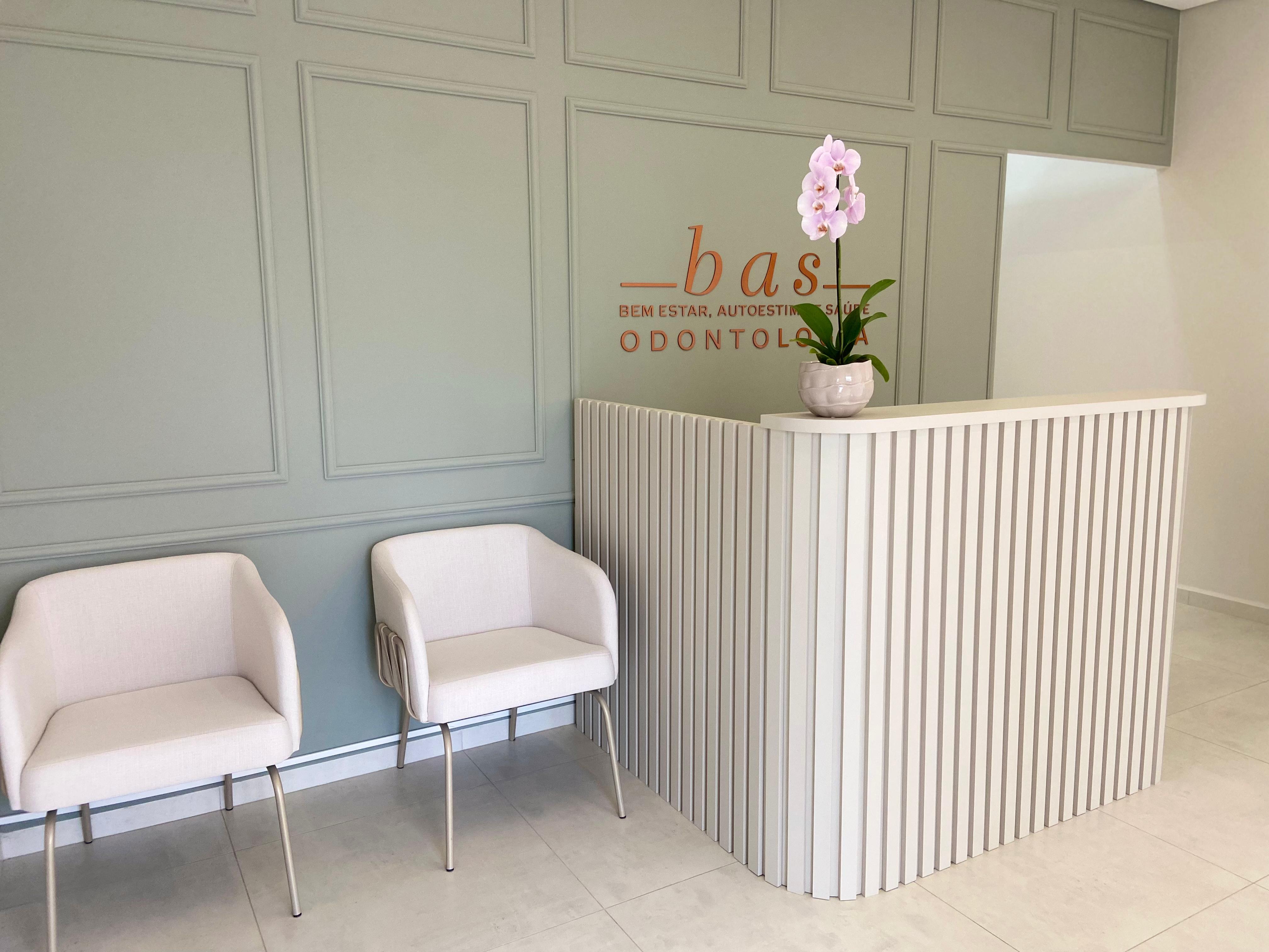 Recepção BAS Odontologia - Ambiente acolhedor e elegante